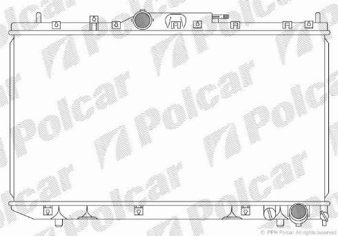 Polcar 812408-4 - Радіатор, охолодження двигуна autocars.com.ua