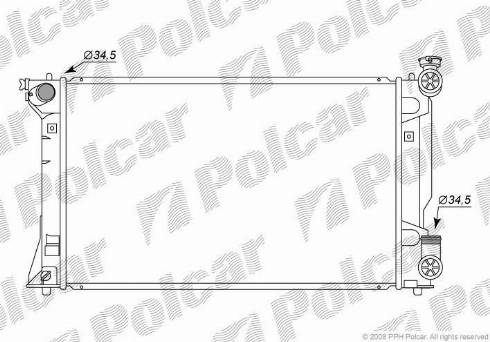 Polcar 8125083K - Радіатор, охолодження двигуна autocars.com.ua