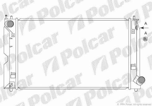 Polcar 812508-4 - Радіатор, охолодження двигуна autocars.com.ua