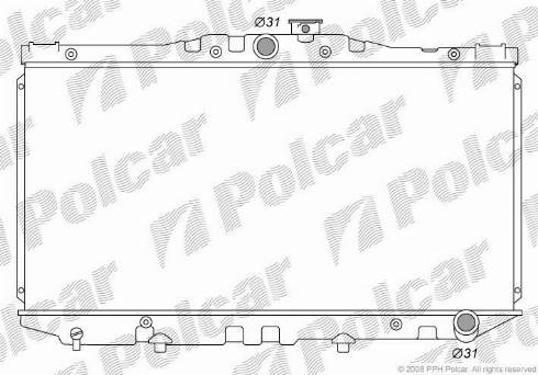 Polcar 8130082K - Радіатор, охолодження двигуна autocars.com.ua