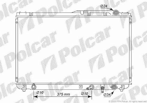 Polcar 8134082K - Радіатор, охолодження двигуна autocars.com.ua