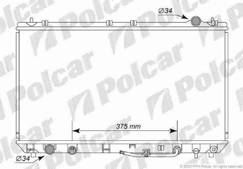 Polcar 813508-4 - Радіатор, охолодження двигуна autocars.com.ua