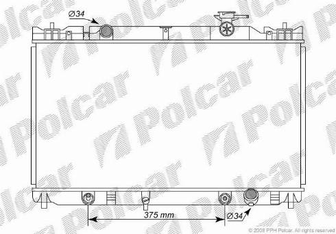 Polcar 813608-1 - Радіатор, охолодження двигуна autocars.com.ua