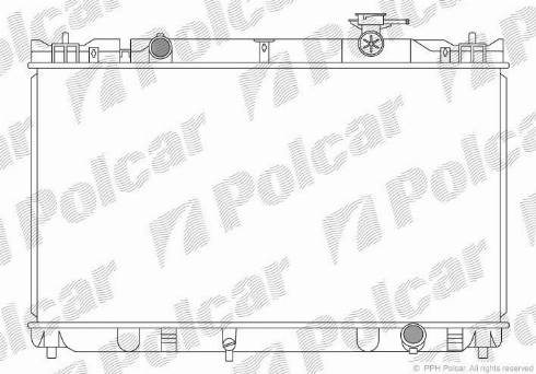 Polcar 813608-2 - Радiатор охолодження Toyota Camry 01-06 --AC autocars.com.ua