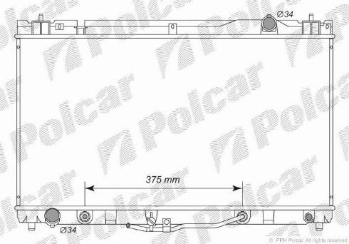 Polcar 813708-3 - Радіатор, охолодження двигуна autocars.com.ua