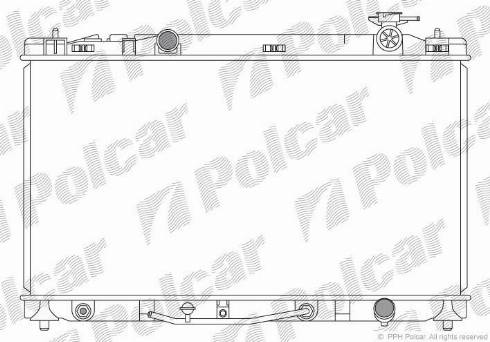 Polcar 813808-3 - Радіатор, охолодження двигуна autocars.com.ua