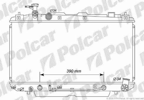 Polcar 8146082K - Радиатор, охлаждение двигателя avtokuzovplus.com.ua