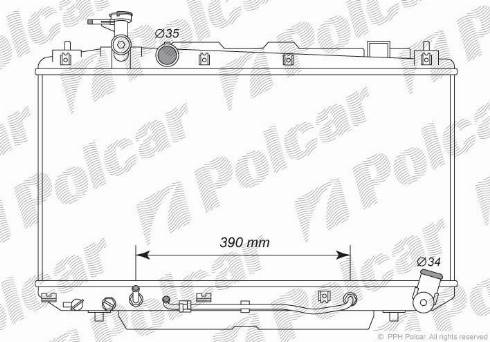 Polcar 814608-4 - Радиатор, охлаждение двигателя avtokuzovplus.com.ua