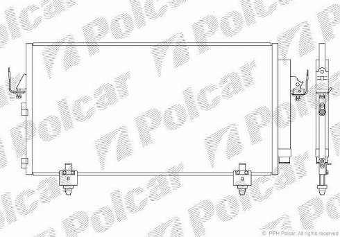 Polcar 8146K81K - Конденсатор кондиционера avtokuzovplus.com.ua