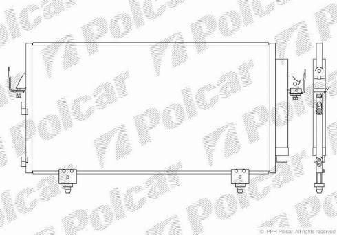 Polcar 8146K82K - Конденсатор кондиционера avtokuzovplus.com.ua