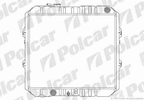 Polcar 818008-1 - Радіатор, охолодження двигуна autocars.com.ua