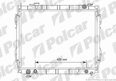 Polcar 819708-1 - Радіатор, охолодження двигуна autocars.com.ua