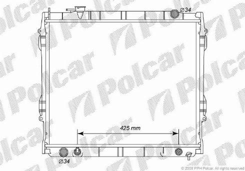 Polcar 819708-2 - Радіатор, охолодження двигуна autocars.com.ua