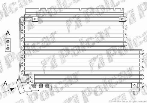 Polcar 9032K8B4 - Конденсатор, кондиціонер autocars.com.ua