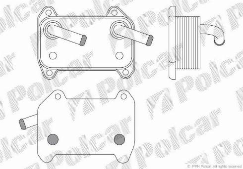 Polcar 9040L81X - Масляний радіатор, рухове масло autocars.com.ua