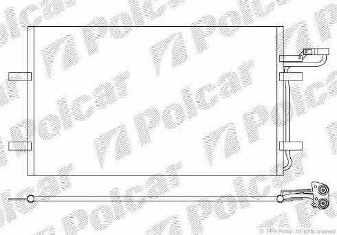 Polcar 9042K8C2 - Конденсатор, кондиціонер autocars.com.ua