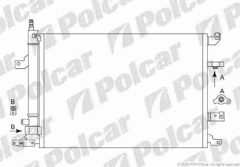 Polcar 9080K8C2 - Конденсатор, кондиціонер autocars.com.ua