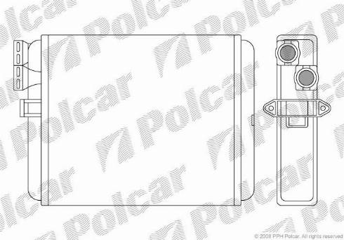 Polcar 9080N8-1 - Теплообмінник, опалення салону autocars.com.ua