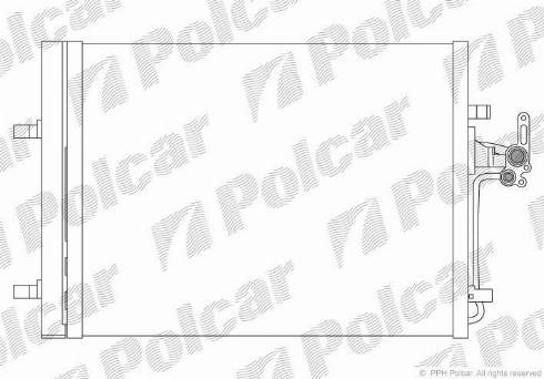 Polcar 9082K8C1 - Конденсатор, кондиціонер autocars.com.ua