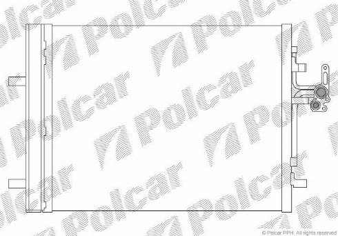 Polcar 9082K8C2 - Конденсатор, кондиціонер autocars.com.ua