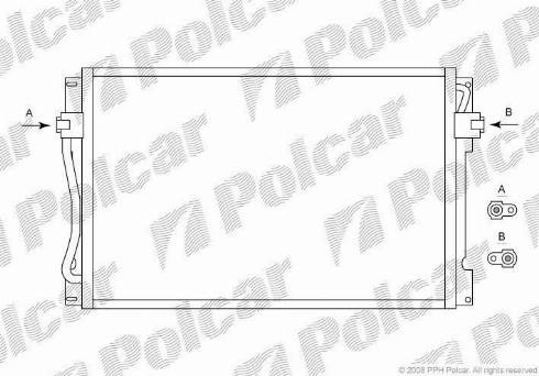 Polcar 9085K81X - Конденсатор кондиционера avtokuzovplus.com.ua