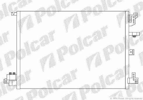 Polcar 9090K8C2 - Конденсатор, кондиціонер autocars.com.ua