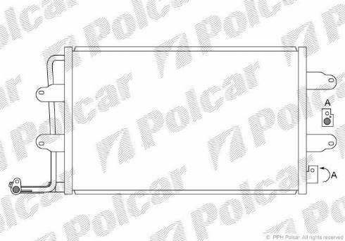 Polcar 9502K8C1 - Конденсатор, кондиціонер autocars.com.ua