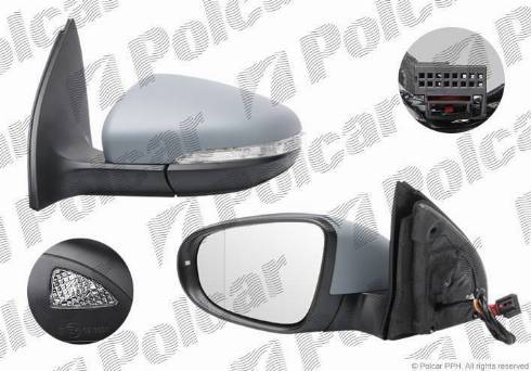 Polcar 9518517E - Зовнішнє дзеркало autocars.com.ua