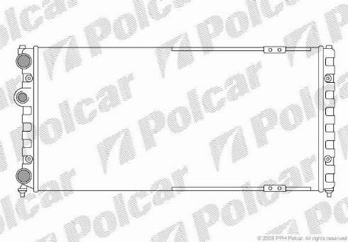 Polcar 952408-7 - Радіатор, охолодження двигуна autocars.com.ua