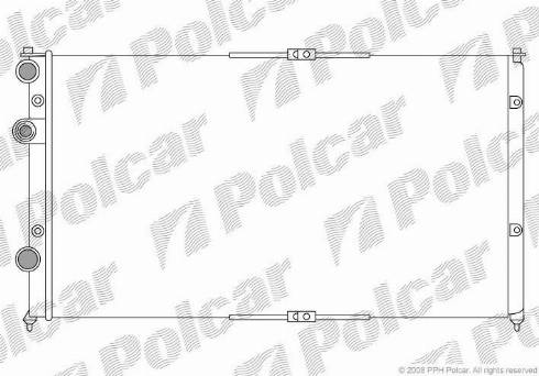 Polcar 952508-1 - Радіатор, охолодження двигуна autocars.com.ua