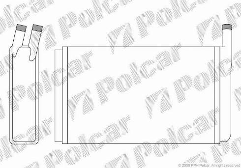 Polcar 9532N8-1 - Радіатор пічки Audi 80 1.3-1.5 72-78 autocars.com.ua