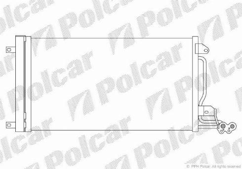 Polcar 9533K8C1 - Конденсатор, кондиціонер autocars.com.ua
