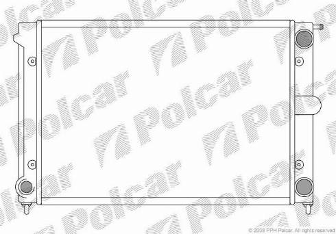 Polcar 953408-0 - Радіатор, охолодження двигуна autocars.com.ua