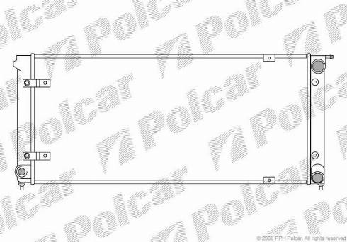 Polcar 953408-5 - Радіатор, охолодження двигуна autocars.com.ua