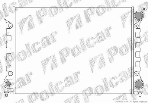 Polcar 953408A2 - Радiатор VW Golf II 1.6 83-91 autocars.com.ua