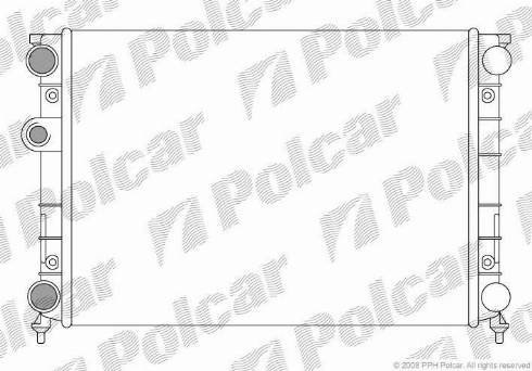 Polcar 9538081X - Радиатор, охлаждение двигателя avtokuzovplus.com.ua