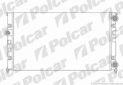 Polcar 953808-2 - Радіатор, охолодження двигуна autocars.com.ua