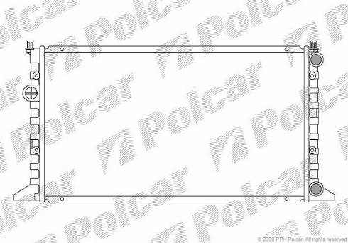 Polcar 953808-9 - Радіатор, охолодження двигуна autocars.com.ua