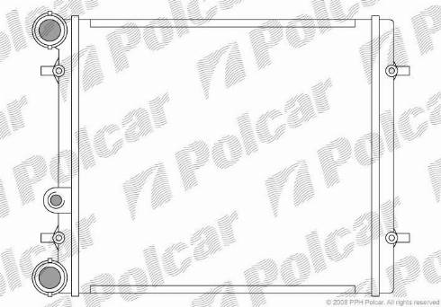 Polcar 954108-1 - Радіатор, охолодження двигуна autocars.com.ua