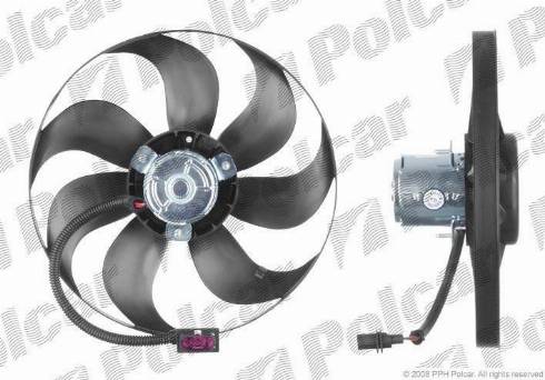 Polcar 954123U2 - Вентилятор охолодж. двигуна VAG 1.0-2.0 09.96-12.10 autocars.com.ua