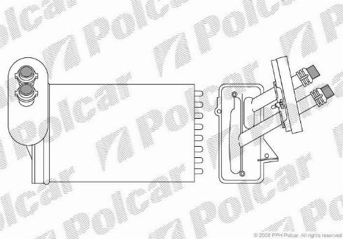 Polcar 9541N8-1 - Теплообмінник, опалення салону autocars.com.ua