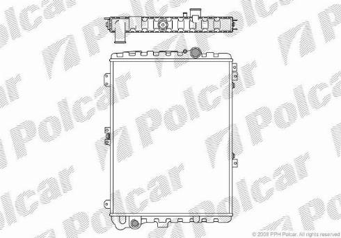 Polcar 9543083X - Радиатор, охлаждение двигателя autodnr.net