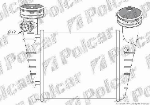 Polcar 9548J8-2 - Интеркулер, теплообменник турбины avtokuzovplus.com.ua