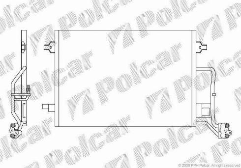 Polcar 9549K8C1 - Конденсатор, кондиціонер autocars.com.ua