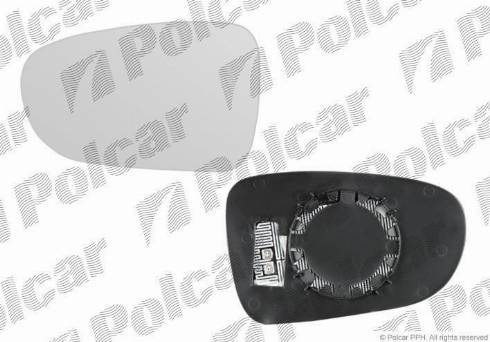 Polcar 9550544E - Дзеркальне скло, зовнішнє дзеркало autocars.com.ua