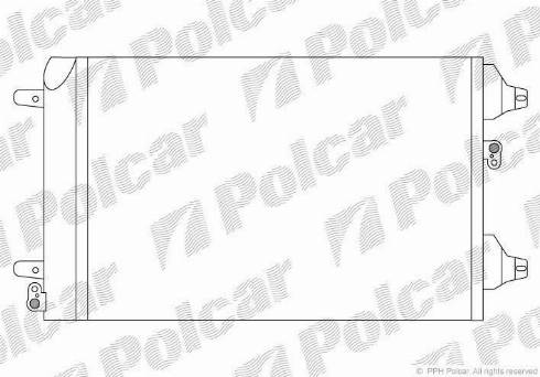 Polcar 9550K8C1S - Радіатор кондиіонера Ford Galaxy 1.9 Tdi 00-06-VW Sharan 2.8 V6 00-10 autocars.com.ua