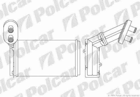 Polcar 9550N8-1 - Теплообмінник, опалення салону autocars.com.ua