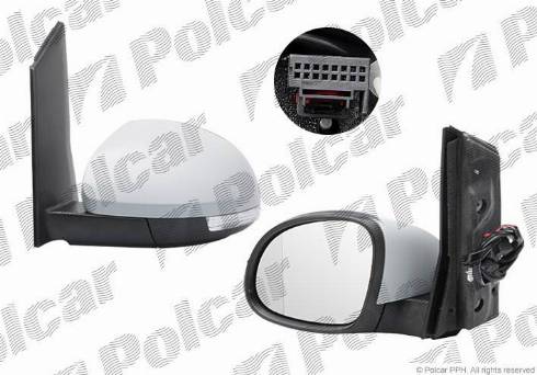 Polcar 9552514M - Зовнішнє дзеркало autocars.com.ua