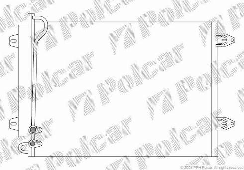 Polcar 9555K8C1 - Радіатор AC VW CC. PASSAT. PASSAT ALLTRACK. PASSAT CC 1.6-2.0D 03.05- autocars.com.ua