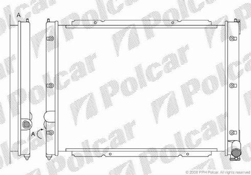 Polcar 956508A1 - Радіатор, охолодження двигуна autocars.com.ua